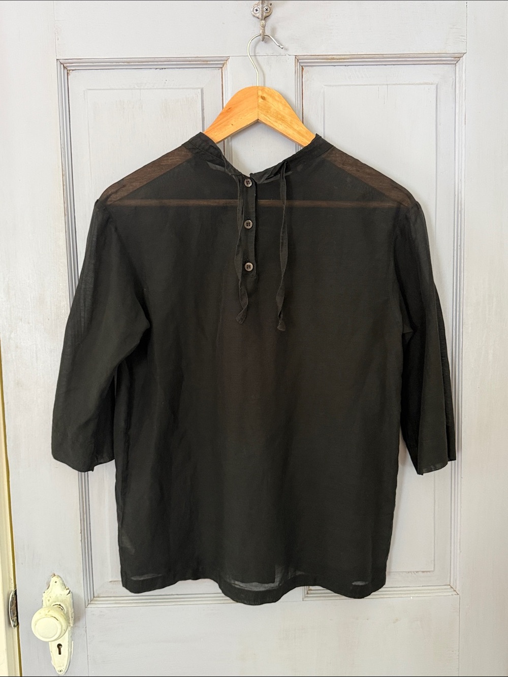 Dries Van Noten Cropped Sleeve Shell Top Size 38 - Picture 6 of 8